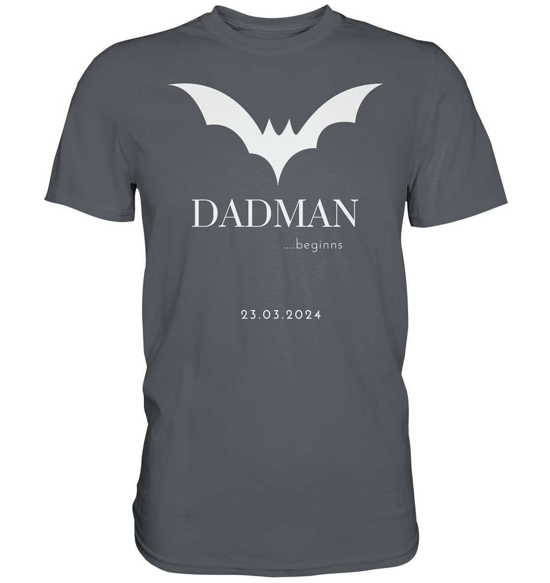 DADMAN beginns,  Backprint, Datum personalisierbar - Premium Shirt