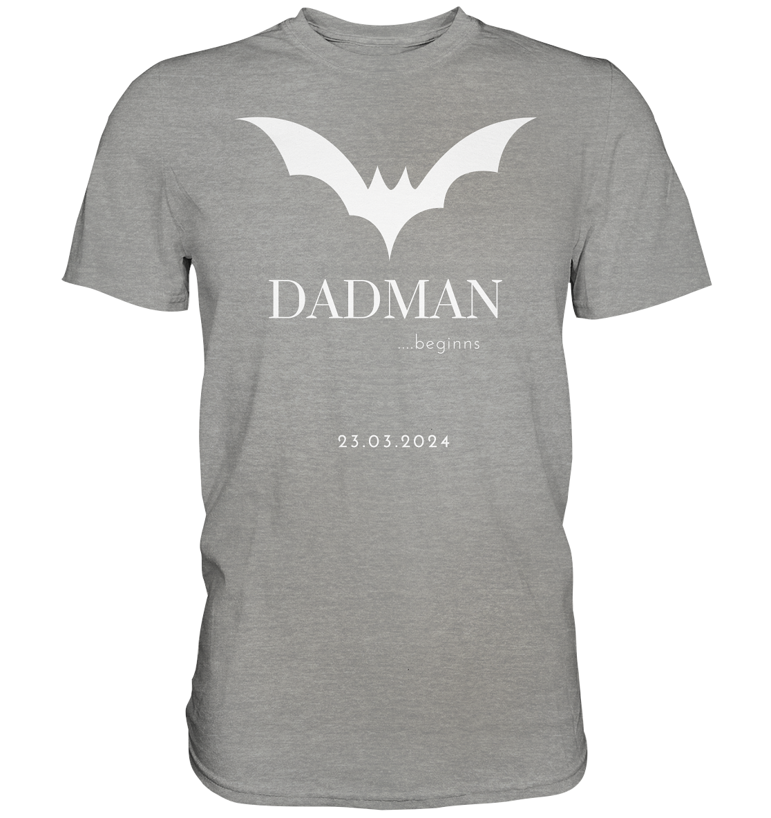 DADMAN beginns,  Backprint, Datum personalisierbar - Premium Shirt