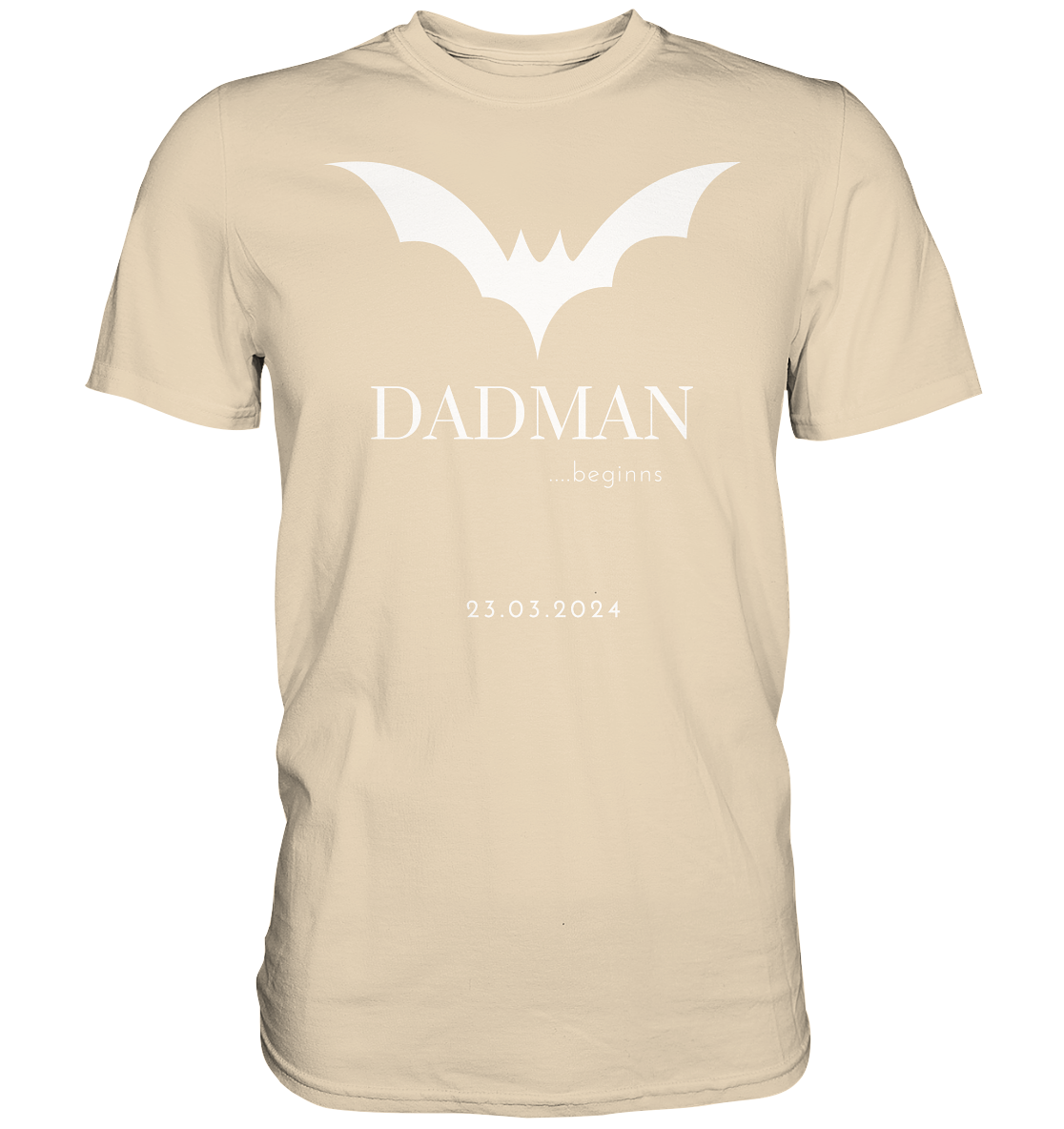 DADMAN beginns,  Backprint, Datum personalisierbar - Premium Shirt