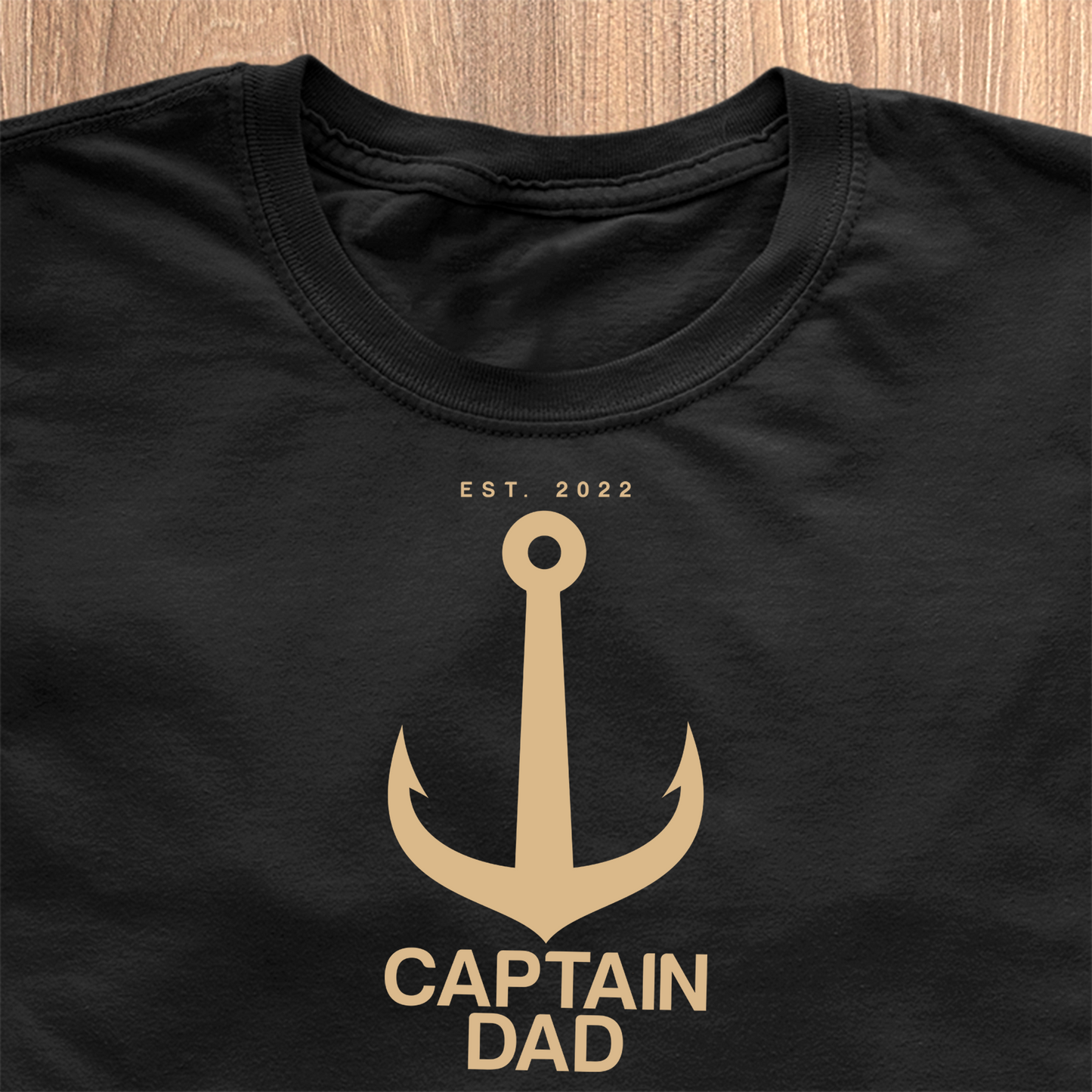 Captain Dad T-Shirt - Datum gepersonaliseerd