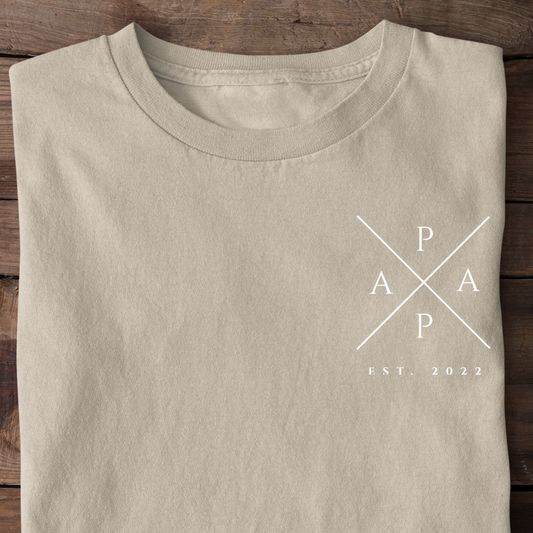 Papa Cross zandkleurig t-shirt