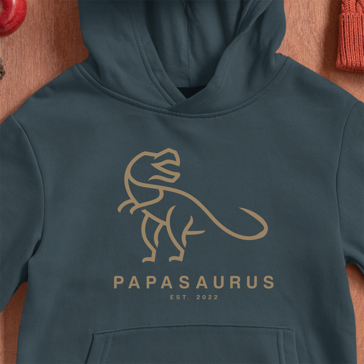 Papasaurus Hoodie - Datum personalisierbar