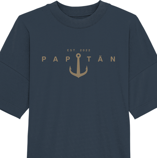 Papitän Modern Edition Oversized Shirt - Datum personalisierbar - 100% Bio-Baumwolle