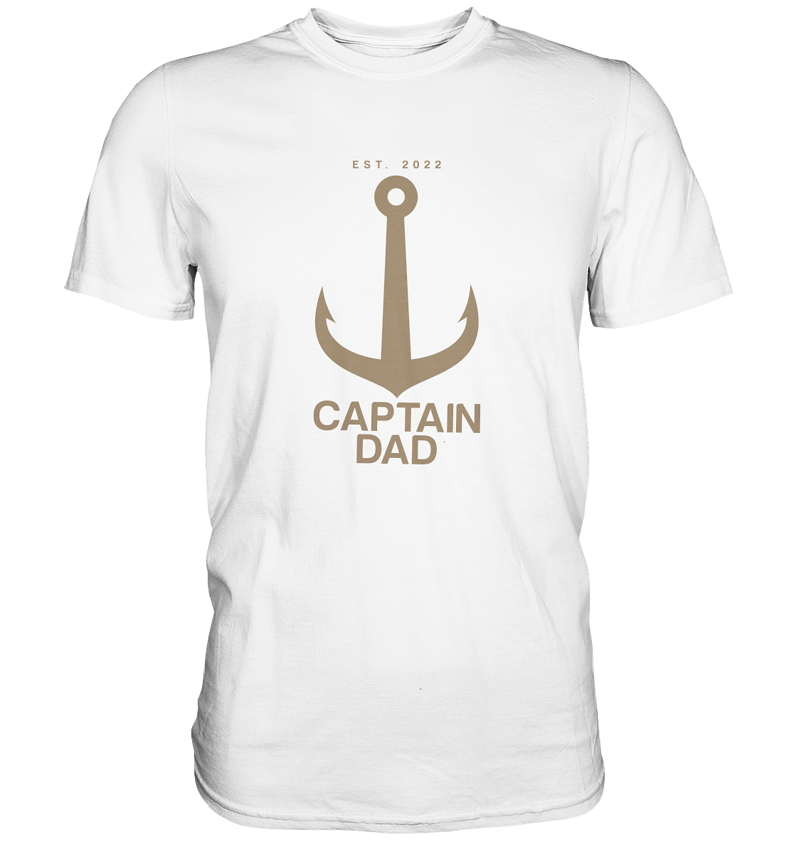 Captain Dad T-Shirt - Datum gepersonaliseerd