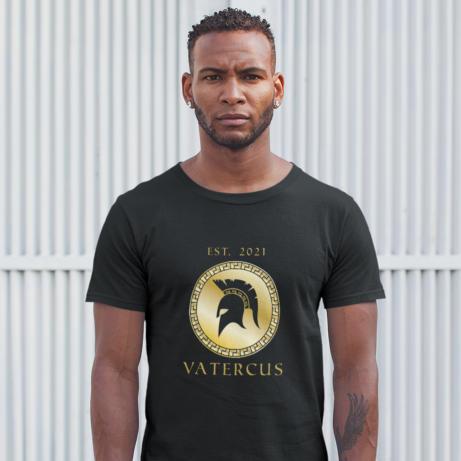 Vatercus T-Shirt Schwaarz - Datum personaliséierbar